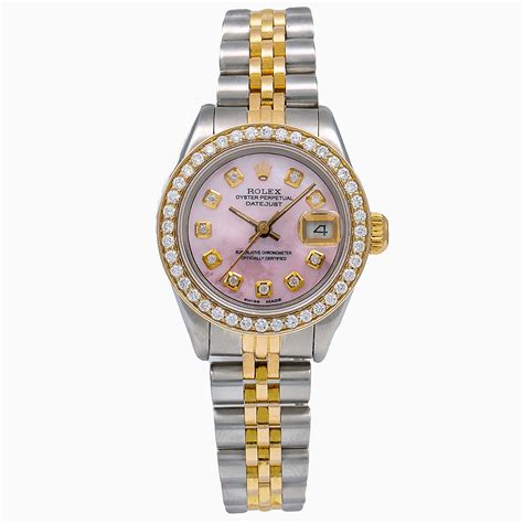 rolex pink gold and steel|gold watch with pink face.